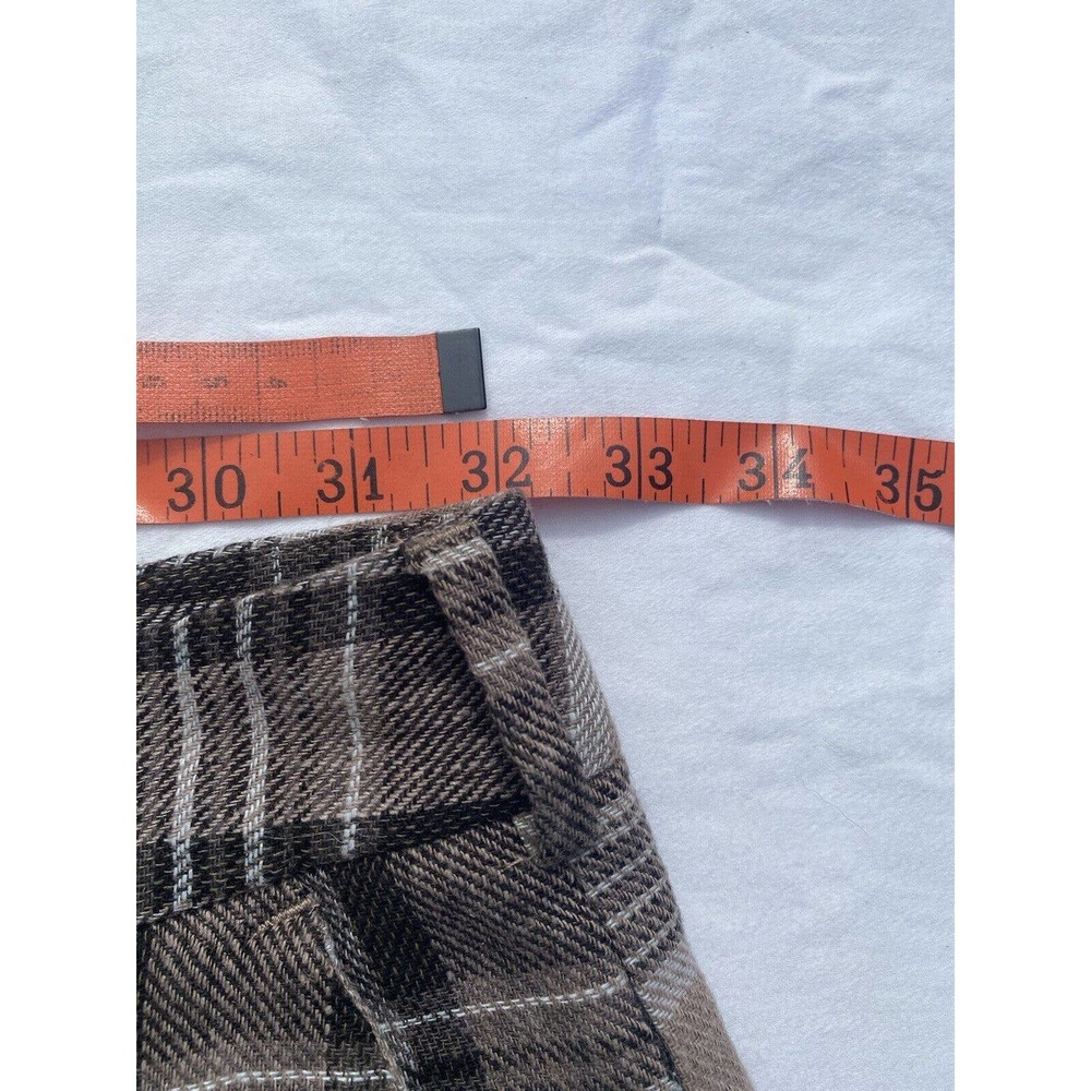 Banana Republic Shorts Women's Size 8 Martin Fit Brown Plaid Cuffed Shorts - Picture 6 of 12